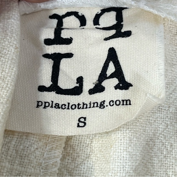 PPLA Lily Top Linen Hi-low Tank Top Sz S Grommets on Collar - Picture 4 of 9